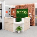 Ver imagem 1 de Balcão Atendimento de Canto em L Recepção Consultório 120x60 Netmobil - Dubai/branco