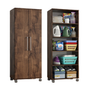 Ver imagem 3 de Armario Lavanderia Marcela 2 Pts 1,40m com Rodinhas Chocolate