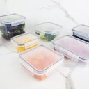 Ver imagem 5 de Pote Hermético Organizador Tampa com Trava Click Organizar Despensa Armário Geladeira Porta Matiment