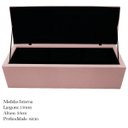 Ver imagem 5 de Recamier Baú Estofada Mel 160cm Queen Size com Capitonê Suede Rosê - Adj Decor