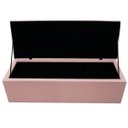 Ver imagem 4 de Recamier Baú Estofada Mel 160cm Queen Size com Capitonê Suede Rosê - Adj Decor