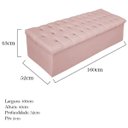 Ver imagem 6 de Recamier Baú Estofada Mel 160cm Queen Size com Capitonê Suede Rosê - Adj Decor