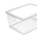 Ver imagem 3 de Kit 6 Caixas Organizadoras Plásticas 60l com Tampa My Closet Ordene Multiuso Transparente