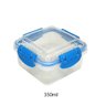 Pote Plástico Quadrado Tampa com Travas Reforçadas 350ml:azul - 5