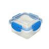 Pote Plástico Quadrado Tampa com Travas Reforçadas 350ml:azul - 1
