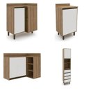 Ver imagem 4 de Cozinha Completa 11 Peças 12 Portas 8 Gavetas Confort Branco/Cinamomo/Off White