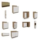 Ver imagem 2 de Cozinha Completa 11 Peças 12 Portas 8 Gavetas Confort Branco/Cinamomo/Off White