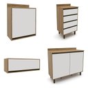 Ver imagem 5 de Cozinha Completa 11 Peças 12 Portas 8 Gavetas Confort Branco/Cinamomo/Off White