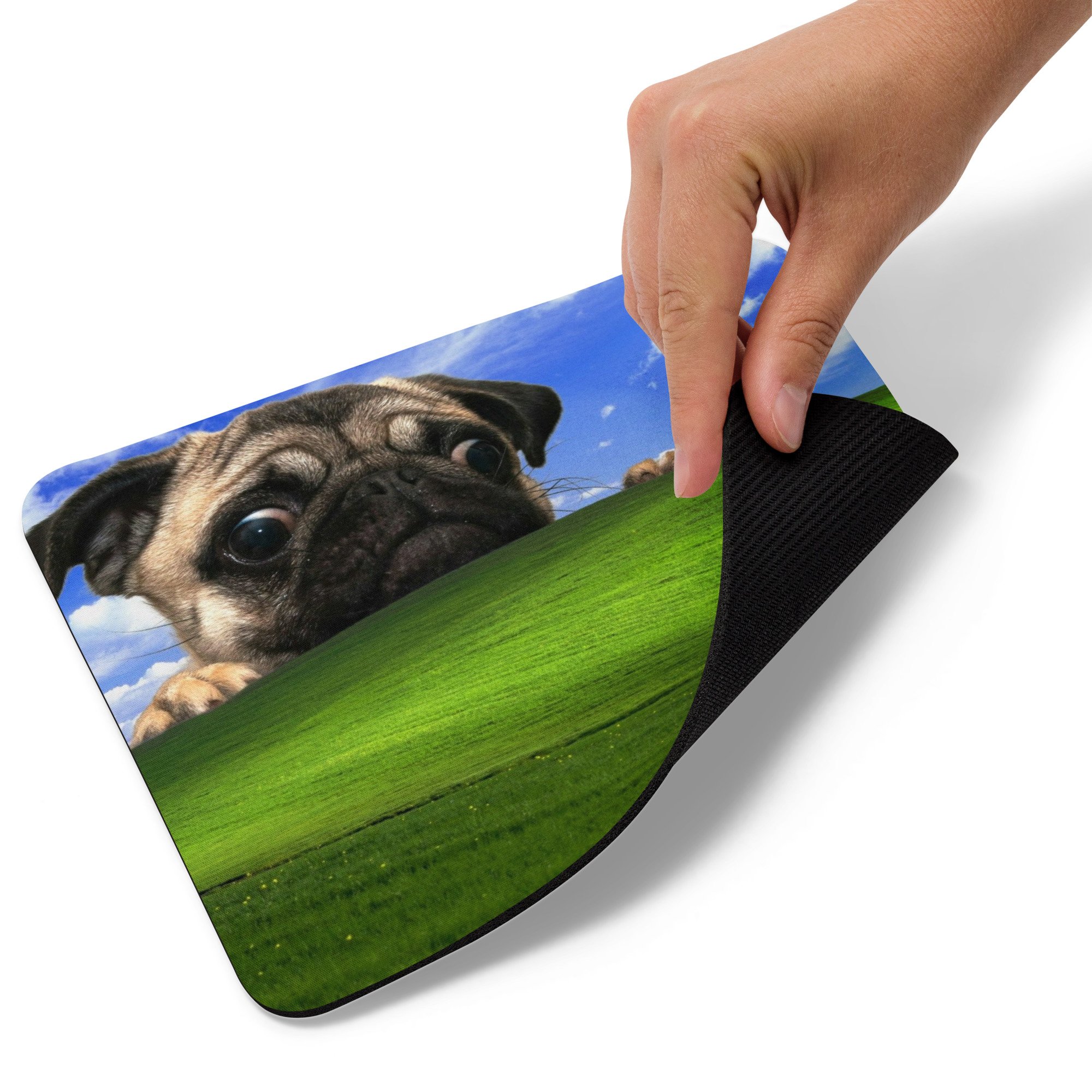 Mousepad pug na tela do computador - 19x23cm - 4