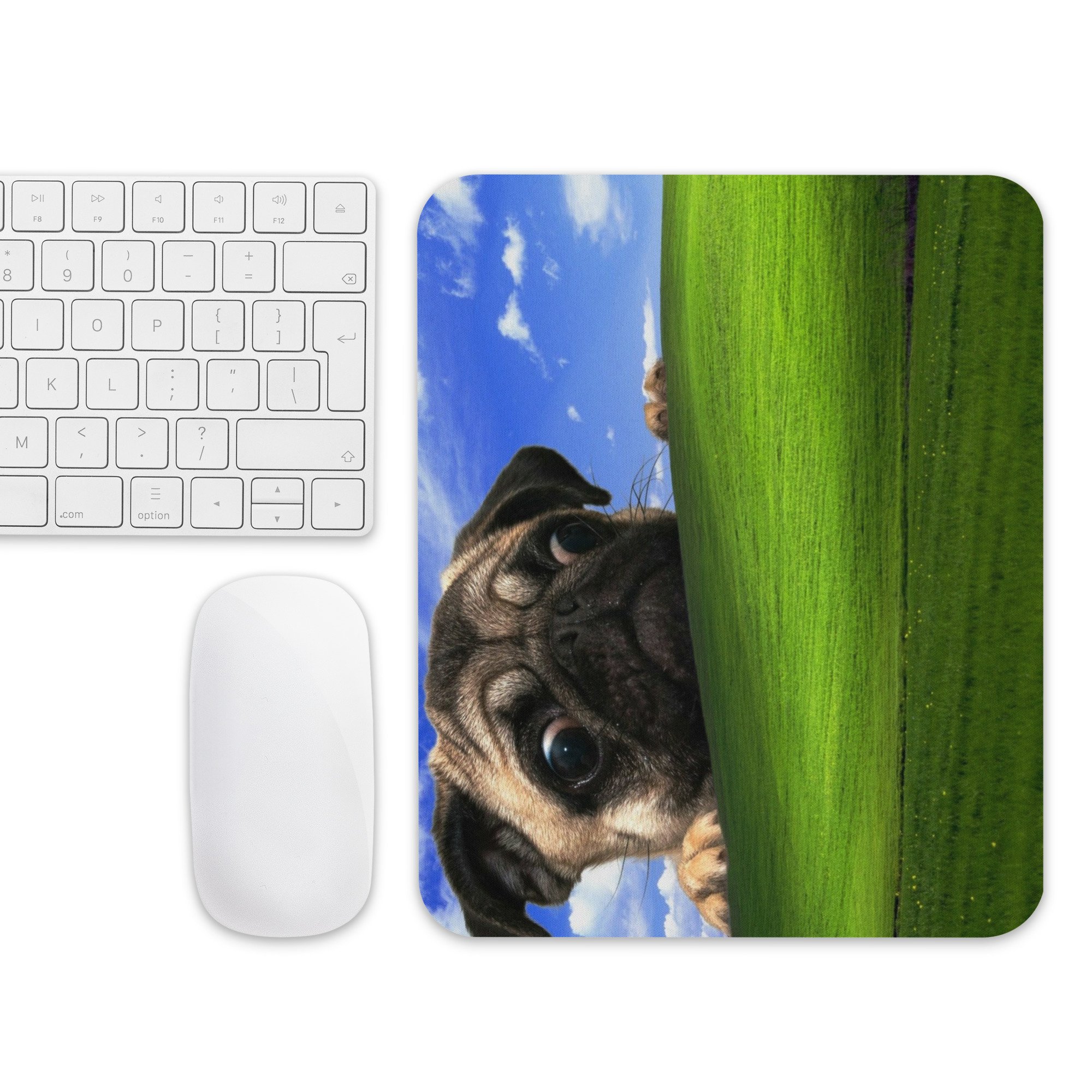 Mousepad pug na tela do computador - 19x23cm - 3