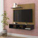 Ver imagem 1 de Painel Tv 32 Polegadas Efeito Ripado Gold Cores:RIPADO/PRETO