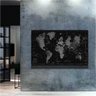 Quadro Mapa Mundi Preto E Branco:90x60 cm/BORDA INFINITA - 2