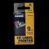 FITA PARA ROTULADORA CASIO 9MM PRETO NO DOURADO XR-9GD1 - 1