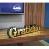 Letreiro 3d Gratidão - Acrílico Espelhado Dourado 30cm - 1