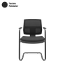 Cadeira Brizza Executiva Poliéster Aproximação em S com Braços Fixos e Confortáveis - 4
