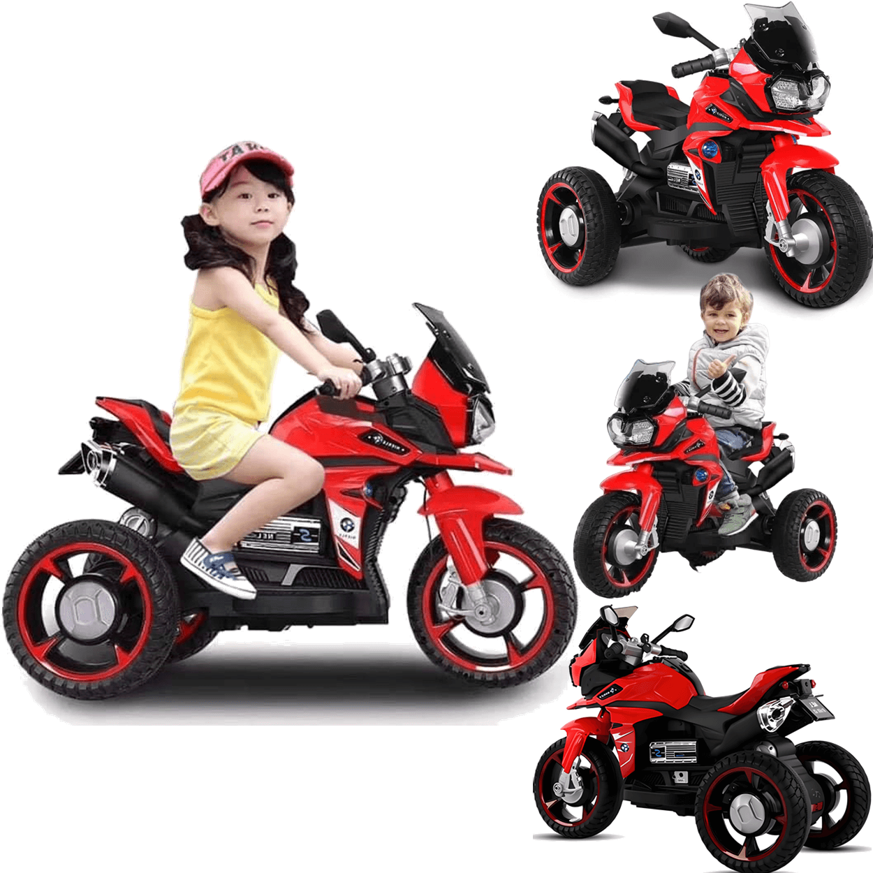 Moto Triciclo Eletrico Shiny Toys Nierle R1600 Gs 6v Vermelha - 2