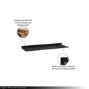 Ver imagem 3 de Tampo para Balcão de Cozinha com Roda Pé Torfi 180cm Mdp/bp Preto G96 - Gran Belo