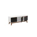 Ver imagem 5 de Rack Kappesberg 3 Portas Branco/preto Fosco 136cm