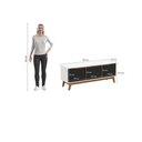 Ver imagem 4 de Rack Kappesberg 3 Portas Branco/preto Fosco 136cm