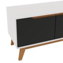 Ver mais imagens de Rack Kappesberg 3 Portas Branco/preto Fosco 136cm