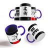 Caneca Azul Faixa Preta Jiu Jitsu Bjj Escrita Japonês - 1