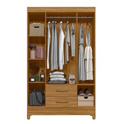 Guarda Roupa Paraty 111cm 4 Portas Freijó Moval - 6