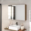 Ver imagem 1 de Armário Espelheira para Banheiro 80cm com 2 Portas de Espelho Aurora