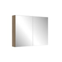 Ver imagem 3 de Armário Espelheira para Banheiro 80cm com 2 Portas de Espelho Aurora Marrom/Mel
