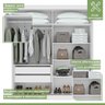 Guarda-roupa Casal 2 Portas 2 Gavetas Zeine com Espelho Branco - 2