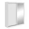 Guarda-roupa Casal 2 Portas 2 Gavetas Zeine com Espelho Branco - 3