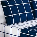 Ver imagem 2 de Jogo de Lençol Casal Square 4 peças Azul Marinho