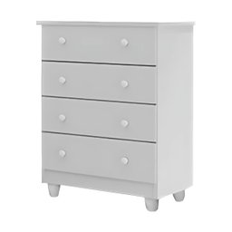 Cômoda Lara em Mdf Premium Compacta com Design Clean:branco - 1