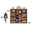 Ver imagem 3 de Guarda Roupa Casal Logan e Gaveteiro Suiça Cumaru 23 - Novo Horizonte
