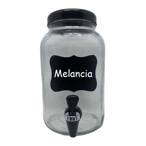 Suqueira de 3l de Vidro Tampa e Torneira Preta