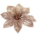 Ver imagem 4 de Kit 5 Pendente Flores Borboleta Rose Gold Enfeite Natalino