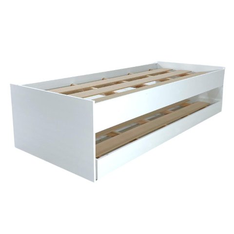 Cama Solteiro Bicama Ditália com Colchões Cm-20 Cor:branco