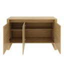 Ver imagem 3 de Balcão para Escritório 3 Portas com Prateleiras 136cm ME4147 Amêndoa - Tecno Mobili