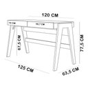 Ver imagem 6 de Mesa Escrivaninha Home Office 2 Gavetas Soul A03 Hanover Off White - Lyam Decor