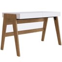 Ver imagem 2 de Mesa Escrivaninha Home Office 2 Gavetas Soul A03 Hanover Off White - Lyam Decor