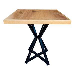Mesa Bistrô Baixa Madeira Maciça Quadrada 70cm