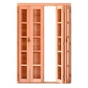 Ver imagem 1 de Porta Balcão Pantográfica Quadriculada com Veneziana Reto de Eucalipto Esel - 2.16 (A) X 1.80 (L)