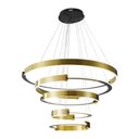 Ver imagem 3 de Lustre Pendente Nordecor Uoli 2575 Preto / Ouro Fosco Led Bivolt