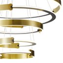 Ver imagem 2 de Lustre Pendente Nordecor Uoli 2575 Preto / Ouro Fosco Led Bivolt