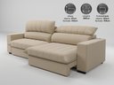 Ver imagem 2 de Sofá com Molas Ensacadas Retrátil e Reclinável Strike 2,80m Linhosoft com Carregador Usb -