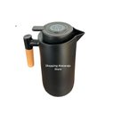 Ver imagem 6 de Garrafa Térmica Café Chá 1 Litro Preta a Vacuo Cabo Madeira