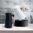 Ver imagem 7 de Garrafa Térmica Café Chá 1 Litro Preta a Vacuo Cabo Madeira