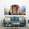 Quadro Decorativo - 3 Telas - Leão Estilizado - 120x60cm - 2