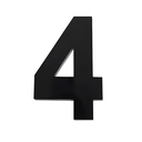 Ver imagem 1 de Algarismo Grande 4 Numeral 185mm Preto em Aluminio