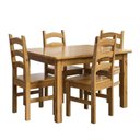 Ver imagem 2 de Conjunto com Mesa de Jantar 120cm Retangular e 4 Cadeiras 100% Madeira Maciça Napoli Espresso Móveis Marrom/Nogueira