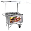 Ver imagem 1 de Carrinho 2 em 1 Cefaz Salada de Frutas e Açaí Luxo Inox Rodas Maciças e Toldo L17m/t